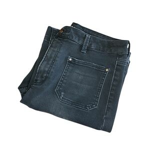 Risen Amelia Cropped Patch Pocket Black Jeans Women’s 13/31 Wide Leg Stretch